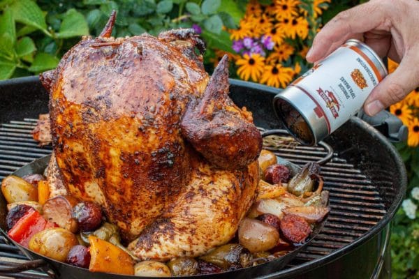 Bierhuhn mit Knoblauch vom Grill | Futterattacke.de